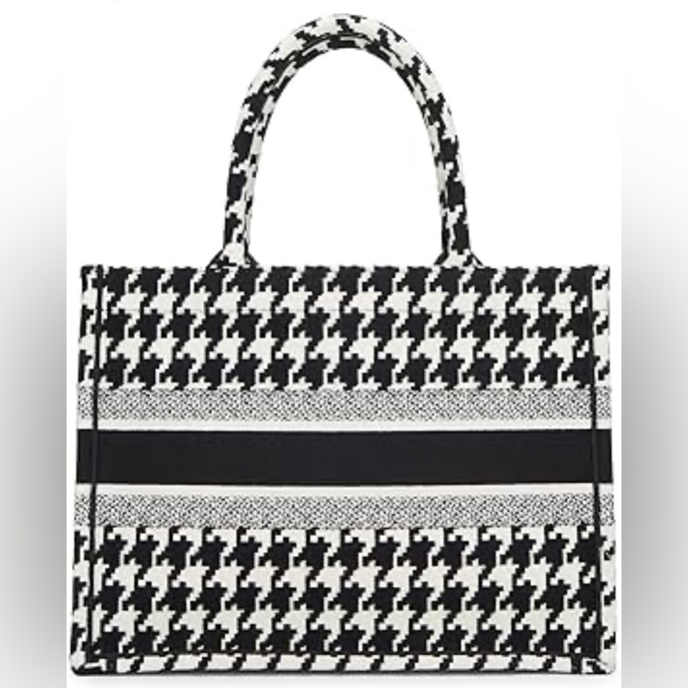 Houndstooth Pattern Square Mini Bag - image 4